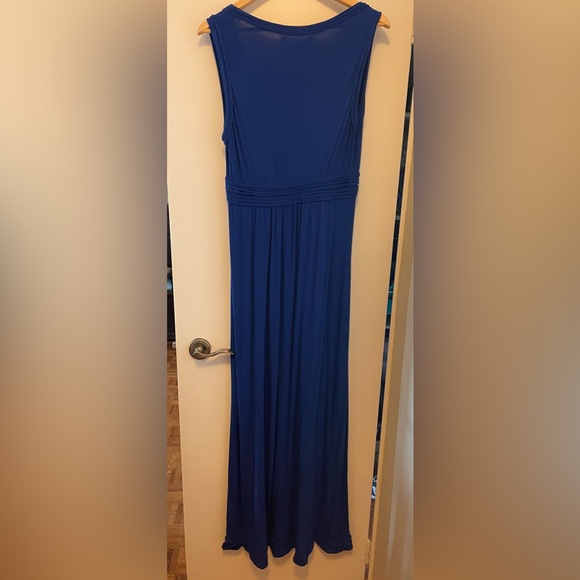 Max Studio Blue Maxi Dress - Scoop Neck Empire Waist Casual - XL - Picture 4 of 4